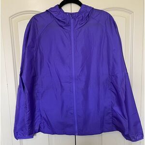 NIKE Light Hooded Water Repellent Jacket Purple Women's Size XL BV4939-550